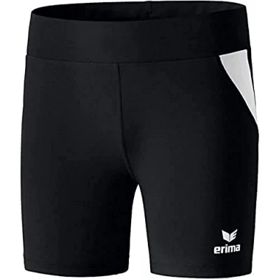Abbildung von erima Damen Shorts Tight, Schwarz/Weiß, 34, 829403