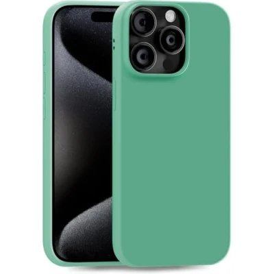 Abbildung von MyGadget Hülle kompatibel mit iPhone 15 Pro Max robuste Silikon Schutzhülle TPU Case Slim Silikonhülle Back Cover Ultra Kratzfest Handyhülle matt Dunkelgrün