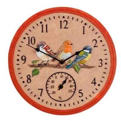 Abbildung von Smart Garden Wanduhr BirdWood Wanduhr, 30 cm (Vogel Design)