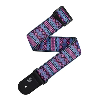 Abbildung von Gewebter Gitarrengurt Eco Comfort mit Outrun Muster, Aztec