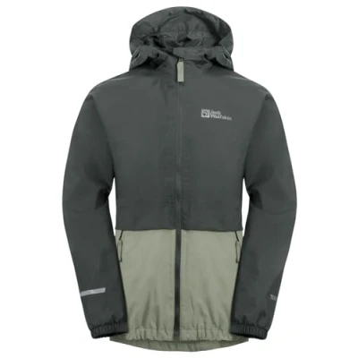 Abbildung von Jack Wolfskin Rainy DAYS Regenjacke / wasserabweisende Jacke für Kinder, Größe: 140, Slate green