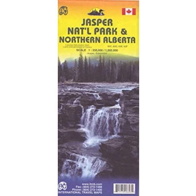 Abbildung von International Travel Map ITM Jasper National Park &amp; Northern Alberta: Jasper, Edmonton
