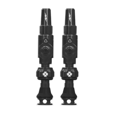 Abbildung von Muc Off Big Bore Lite Tubeless Valves, Black 30mm Precision Engineered Dust Caps for Bikes with Revolutionary Airflow Technology Presta Valve MTB/Road/Gravel