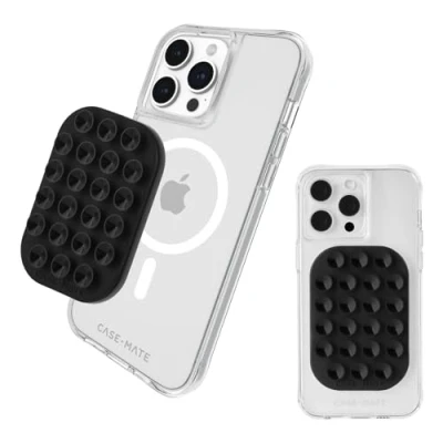 Abbildung von Case Mate Stick it! Magnetische Saugnapfhalterung iPhone Halterung zum Aufstecken abnehmbar für MagSafe Freisprecheinrichtung Content Creator Essentials 15 Pro Max/ 14 13