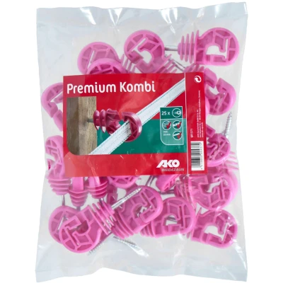 Abbildung von Ako Premium Kombi Ringisolator Rosa 25 Stück