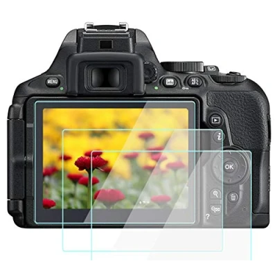 Abbildung von YRTIYO D5600 Displayschutzfolie kompatibel für Nikon D5500 D5300 Kamera, 9H gehärtetes Glas, Anti Kratzen, Bläschen, Staub (3 Stück)