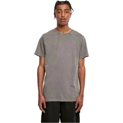 Abbildung von Build Your Brand Herren BY190 Acid Washed Round Neck Tee T Shirt, Asphalt, M