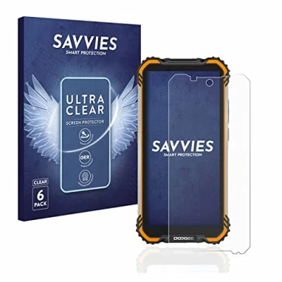 Abbildung von Savvies 6 Stück Schutzfolie für Doogee S58 Pro Displayschutz Folie Ultra Transparent