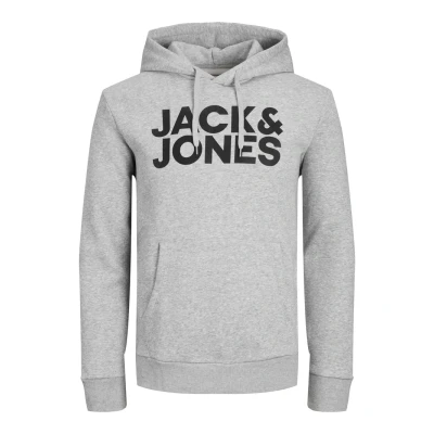 Abbildung von Jack &amp; Jones Ecorp LOGO NOOS Kapuzenpullover Light grey, Herren, Größe: Small, grey