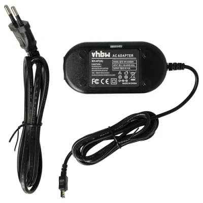 Abbildung von vhbw 220V Netzteil Ladegerät Ladekabel 10W (5V/2.0A) kompatibel mit Kamera Nikon CoolPix L100, L110, L120, L810, L820 u.a. Ersatz für EH 67.