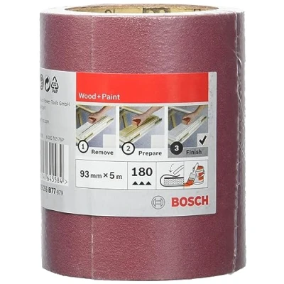 Abbildung von BOSCH Schleifrolle Rot 93mmx5m K180, 2609256B77