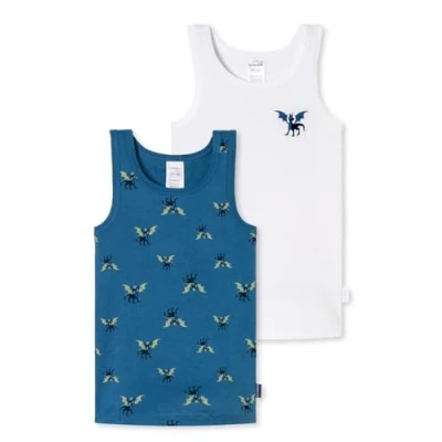 Abbildung von Schiesser 2PACK Unterhemd/shirt für Kinder, Größe: 92, Navy weiss