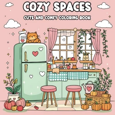 Abbildung von Cozy Spaces: Bold and Easy Designs for Adults Teens Kids, with Hygge Spaces Stress Relief Relaxation (Bold Coloring Books)