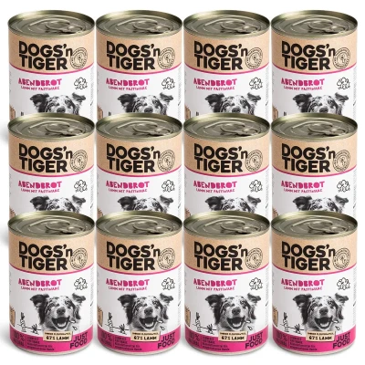 Abbildung von Adult Premium Hundefutter, Abendbrot, Nassfutter, Getreidefrei, Lamm, Pastinake &amp; Gesund Kräuterpaket, 12x 400g 12x400g