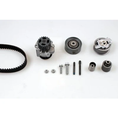 Abbildung von HEPU PK06543 Wasserpumpe + Zahnriemensatz mit Schrauben 160 AUDI: A4 B8 Avant, A3 Schrägheck, Sportback, VOLKSWAGEN: Passat B6 Variant