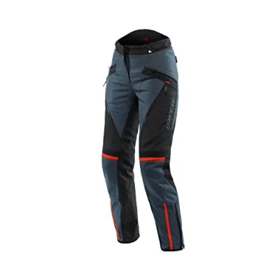 Abbildung von Dainese Tempest 3 D Dry Lady Pants, Motorrad Tourenhose Für Damen, Wasserdicht, Herausnehmbares Thermofutter, Knieschutz, Ebenholz/Schwarz/Lavarot, 44