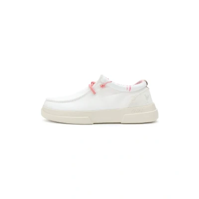 Abbildung von Walk in Pitas Sportlicher Schnürer, Damen, Größe: 40, White Leder und textil