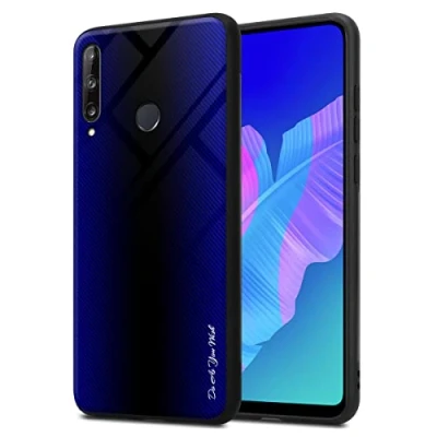 Abbildung von Cadorabo Hülle kompatibel mit Huawei P40 LITE E Schutzhülle TPU Silikon Case Glas Slim Kratzfest Weiche Gummi Rundumschutz für in Lila