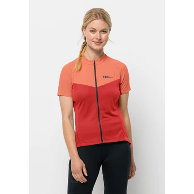 Abbildung von Jack Wolfskin Morobbia FZ T W Cyclingtrikot, Damen, Größe: Large, Guave