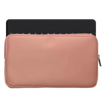 Abbildung von kwmobile Bluetooth Tastatur Cover kompatibel mit Logitech Keys to GO Hülle Nylon Schutzhülle für Keyboard Tasche Zipper Pastell Pfirsich