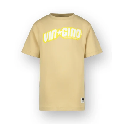 Abbildung von Vingino LOGO Tshirt print für Kinder, Größe: 104, Cream sand