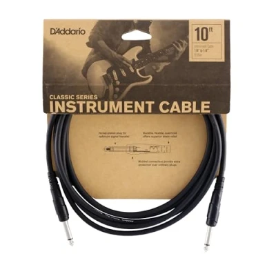 Abbildung von D&#039;Addario Planet Waves PW CGT 10 Schwarz 3 m Gerade Klinke