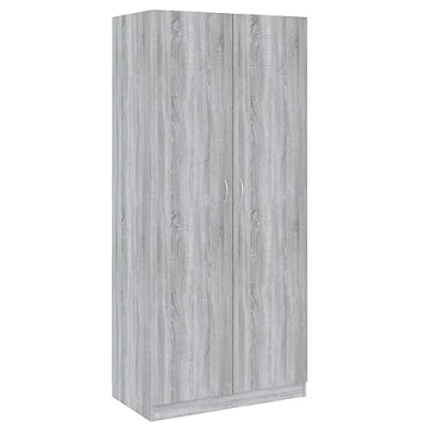 Abbildung von vidaXL Kleiderschrank Garderobenschrank Schrank Hochschrank Aufbewahrungsschrank Schlafzimmerschrank Grau Sonoma 90x52x200cm Holzwerkstoff