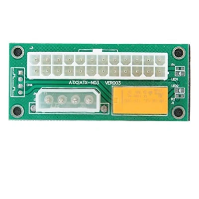 Abbildung von Dual Multi Netzteil 24Pin Adapter, Power Starter Board Supply Synchrones Startermodul Kabel Verlängerungsplatine Mining 4PIN