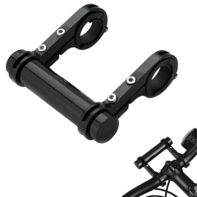 Abbildung von VIFER Fahrradlenker Extender, 10 cm Fahrrad Lenker Verlängerung Halterung Doppelhalterung Erweiterung für Fahrradlicht Taschenlampe Smartphones GPS Geräte