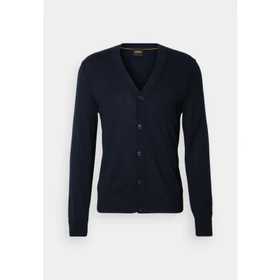 Abbildung von BOSS ORANGE Strickjacke Avac_CD mit tiefem V Ausschnitt