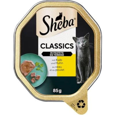 Abbildung von SHEBA Schale Nassfutter für Katzen Classics in Pastete mit Kalb und Huhn 2 x 11 85g