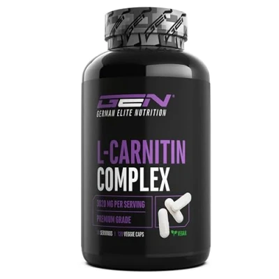 Abbildung von L Carnitin Triple Komplex 3000 mg je Tagesportion Premium: aus Acetyl carnitin, Tartrat &amp; Fumarat 120 Kapseln Hochdosiert Vegan