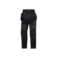 Abbildung von SNICKERS WORKWEAR 6902 FlexiWork, arbejdsbuks+ med hylsterlommer 0404 sort størrelse 54