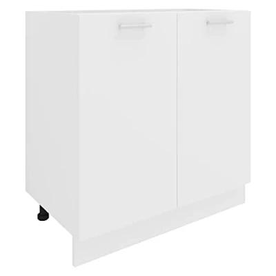 Abbildung von VCM Küchenschrank Breite 80 cm Drehtüren Unterschrank Küche Küchenmöbel Esilo Weiß