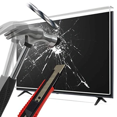 Abbildung von LEYF TV Bildschirmschoner 127 Bildschirm (50 Zoll) Abgehängt und fixiert AntiSchaden Schutz Fernsehfilm für LCD, LED, 4K OLED QLED HDTV Displayschutz Fernseher