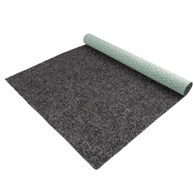 Abbildung von Primaflor Premium Rasenteppich PARK, Anthrazit, 4,00m x 6,00m Viele Größen Wasserdurchlässiger Vliesrasen mit Noppen Robuster Outdoor Bodenbelag als Meterware für Balkon und Terrasse