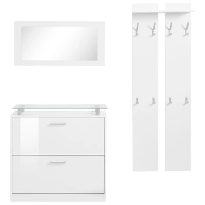 Abbildung von borchardt Möbel Garderoben Set &quot;Finn&quot;, (Set, 3 St.), mit Glasablage