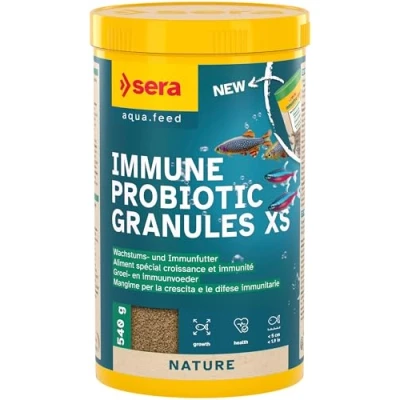 Abbildung von sera Immune Probiotic Granules XS 1.000 ml (540 g) Probiotisches Wachstumsfutter für Fische bis 4 cm Förderung von schnellem Wachstum &amp; Farbausprägung Ideal Zucht Fischgesundheit
