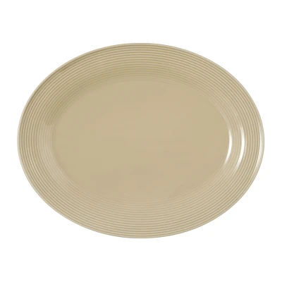Abbildung von Seltmann Weiden Beat Sandbeige uni Servierplatte oval 35x28cm