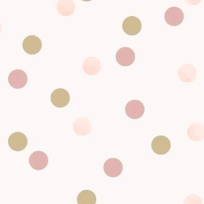 Abbildung von Art for the home Vliestapete &quot;Punkte&quot;, Rosa/Gold 10mx53cm
