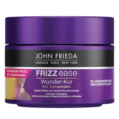 Abbildung von John Frieda Frizz Ease Wunder Kur Tiefenwirksame Haarkur Inhalt: 250ml Für widerspenstiges Haar Intensiv Reparatur und Kräftigung