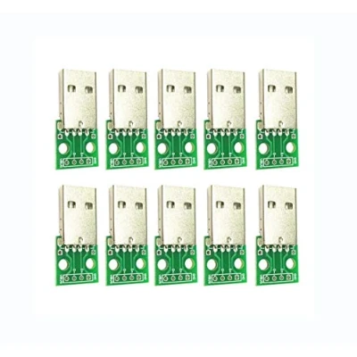 Abbildung von DollaTek 10Pcs USB Stecker/Mini Micro DIP Adapter 2,54mm 5pin Buchse B Typ USB2.0 PCB Converter 01