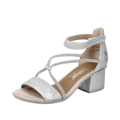 Abbildung von Rieker Sandalette, Sommerschuh, Sandale, Blockabsatz, mit praktischem Klettverschluss