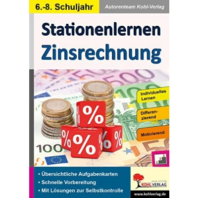 Abbildung von Stationenlernen Zinsrechnung: Kopiervorlagen zum Einsatz im 6. 8. Schuljahr