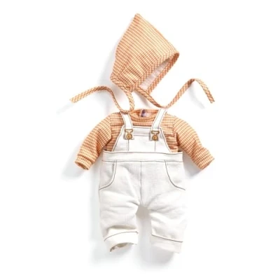 Abbildung von DJECO Puppenkleidung POMEA Latzhose Cannelle für Puppen der Größe 30 34 cm