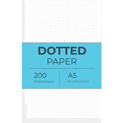 Abbildung von A5 Dotted Paper: Notebook Paper, (200 pages) Double sided, Unpunched, Bullet Dot Grid Pad Journal, (Dotted Paper Notebook)