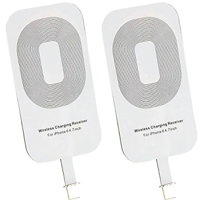 Abbildung von Callstel Qi Induktions Ladegeräte: komp. Receiver Pad kompatibel mit iPhone 6/7/s und Plus 2er Set (Qi kompatible Pads, Empfänger für Ladestation Qi, Induktion)