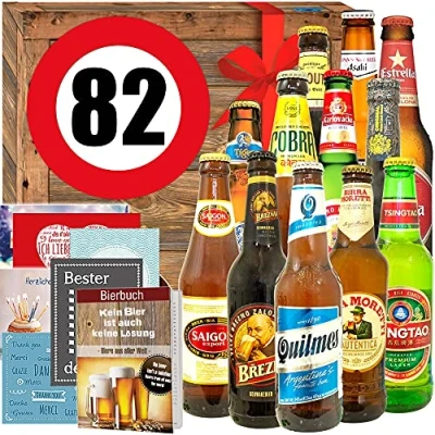 Abbildung von 82. Geburtstag Geschenk/Geschenke Mann / 12x Bier Welt