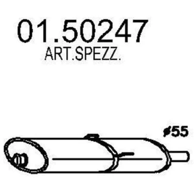 Abbildung von MTS 01.50247 Mittelschalldämpfer 1620 RENAULT: ESPACE 3