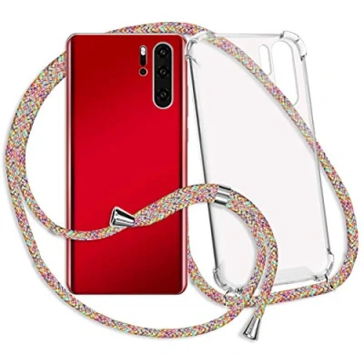 Abbildung von mtb more energy Handykette kompatibel mit Huawei Mate 10 Lite (5.9&#039;&#039;) Rainbow Smartphone Hülle zum Umhängen Anti Shock Full TPU Case